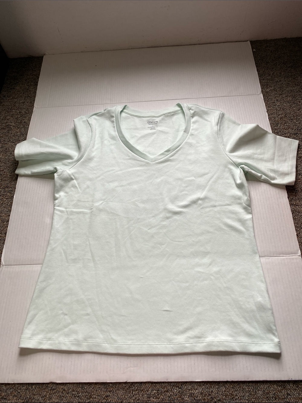 Chicos True Color Tees Size 2 (Large) Light Mint Green